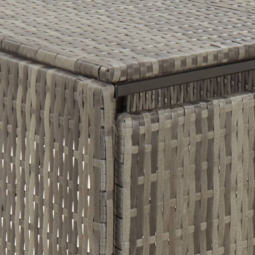 Mülltonnenbox für 1 Tonne Schwarz 70x80x117 cm Poly Rattan
