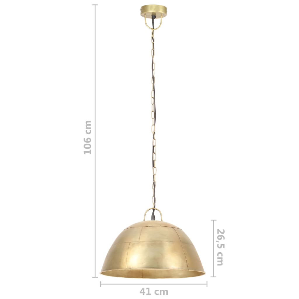 Hängelampe Vintage Industriestil 25 W Silbern Rund 31 cm E27