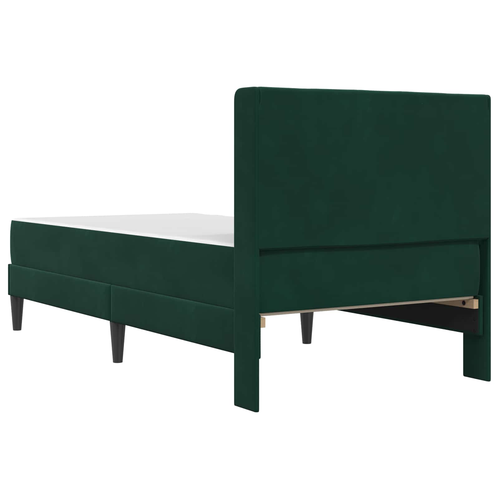 Bettgestell mit Matratze mit Kopfteil Hellgrau 80 x 200 cm Samt
