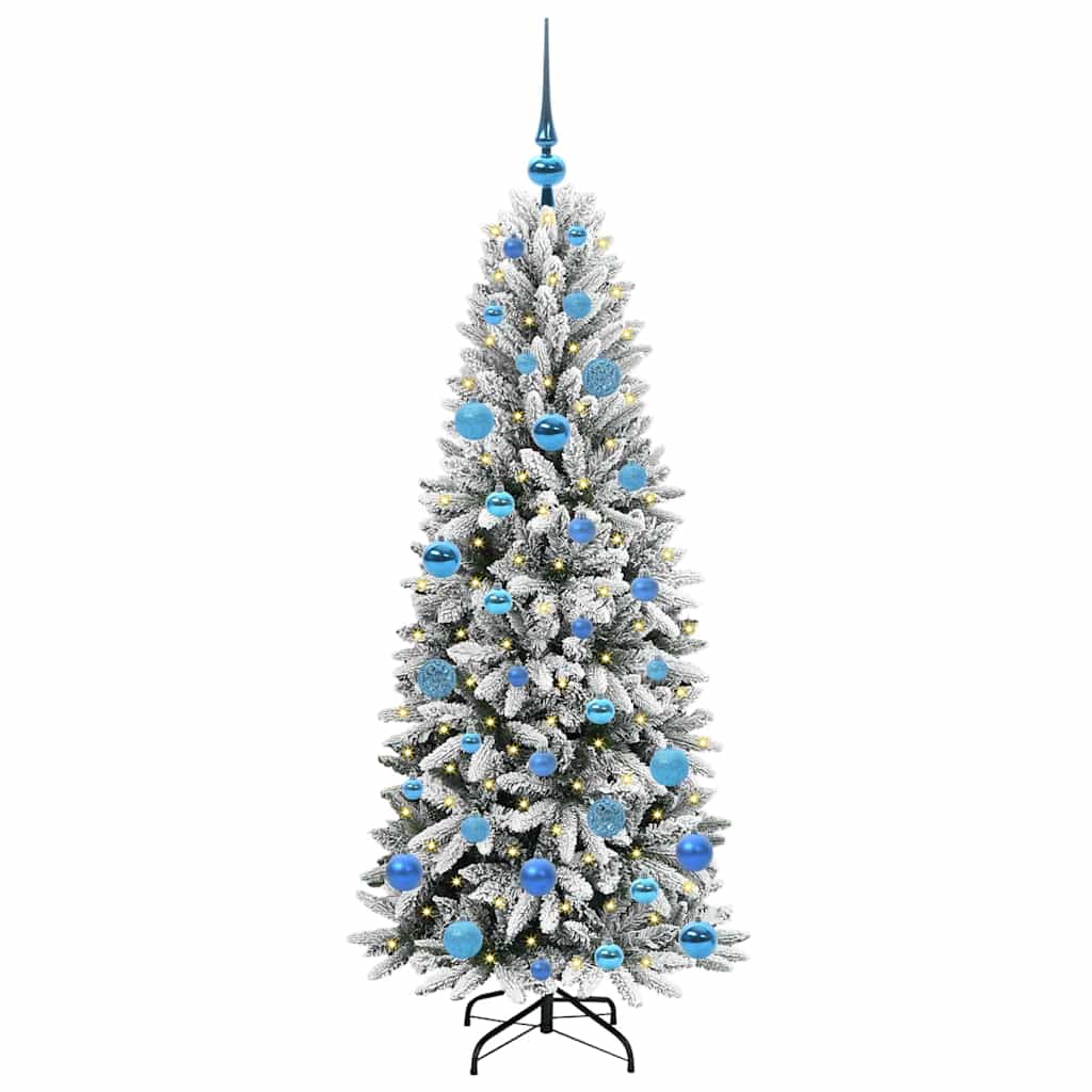 Künstlicher Weihnachtsbaum mit 150 LEDs mit Ständer Weiß 120 cm