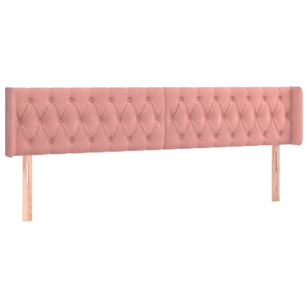Kopfteil mit Ohren Dunkelblau 93x16x78/88 cm Samt