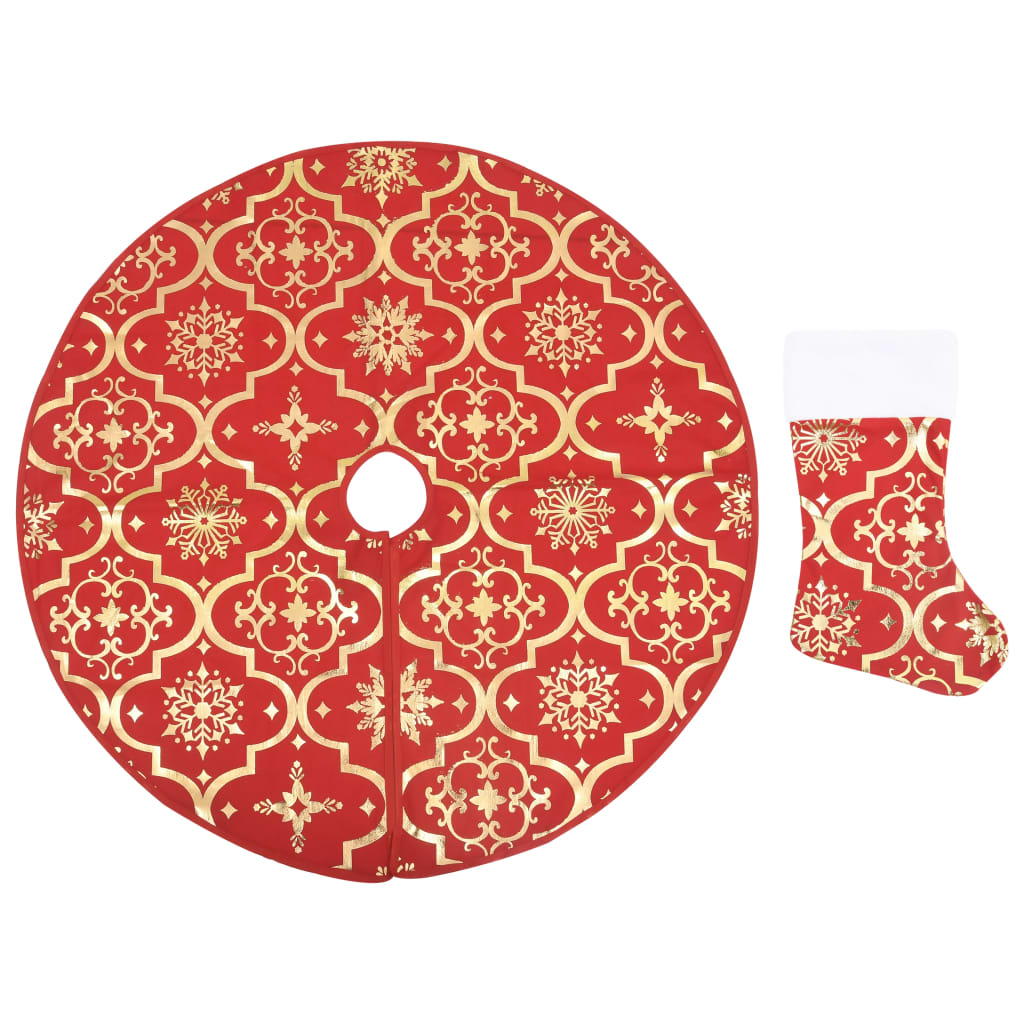 Luxus-Weihnachtsbaumdecke mit Socke Blau 150 cm Stoff