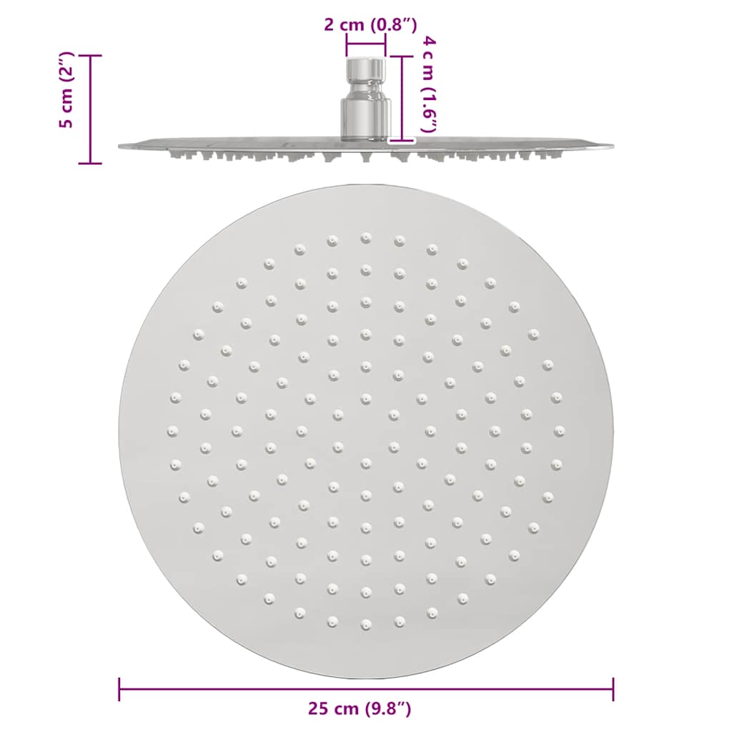 Regenbrause Edelstahl 304 30 cm Rund