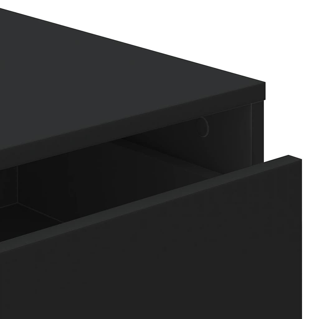 Schubladenschrank Schwarz Eichen-Optik 41 x 40 x 58 cm