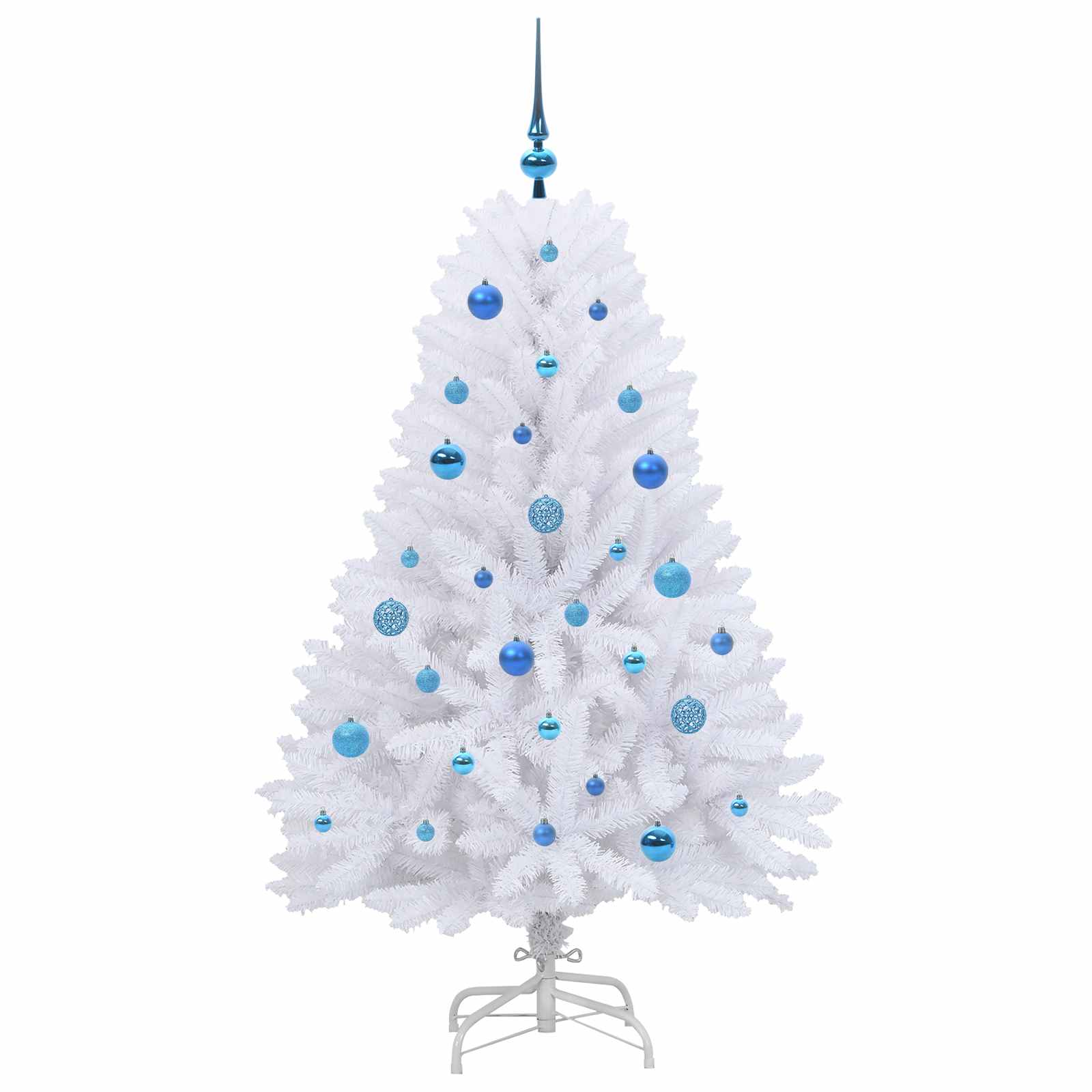 Künstlicher klappbarer Weihnachtsbaum Weiß 120 cm PVC und Stahl