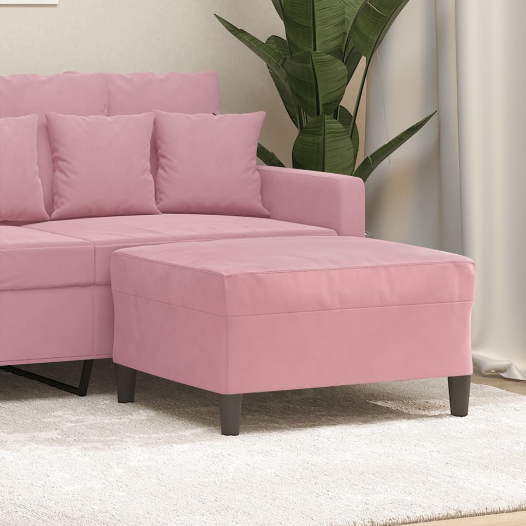 Fußhocker Hellgrau 60x50x41 cm Samt