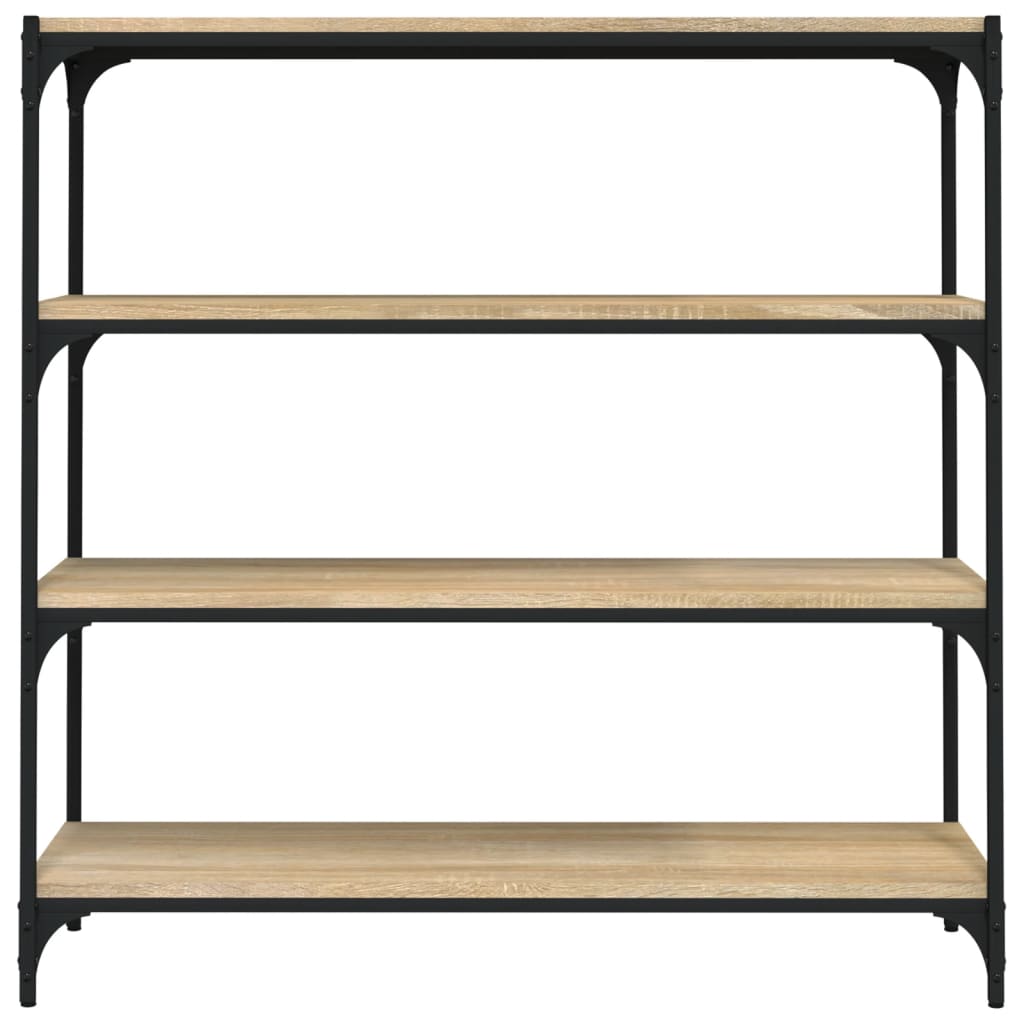 Bücherregal Schwarz 40x33x70,5 cm Holzwerkstoff und Stahl