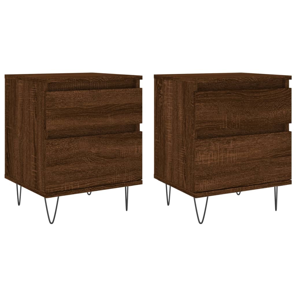 Bettschrank Schwarz Eichen-Optik 40 x 35 x 50 cm Holzwerkstoff
