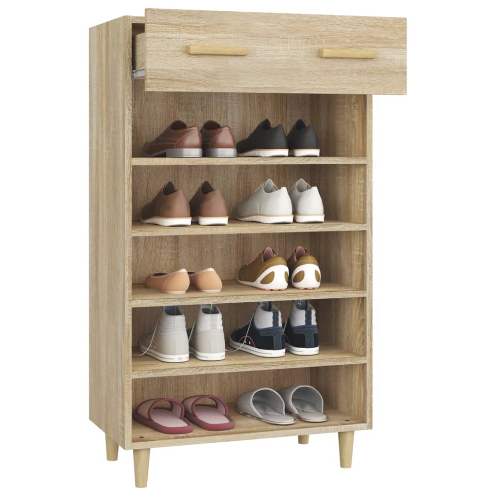 Schuhschrank mit Regal Altholz 60 x 35 x 105 cm Holzwerkstoff
