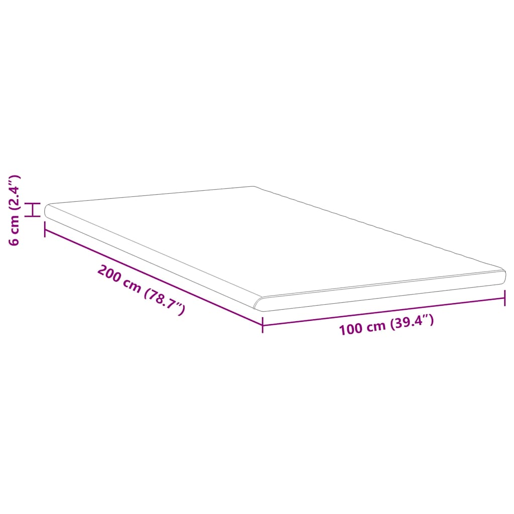 Matratzenauflage Weiß und Grün 80 x 200 cm Jacquard Stoff