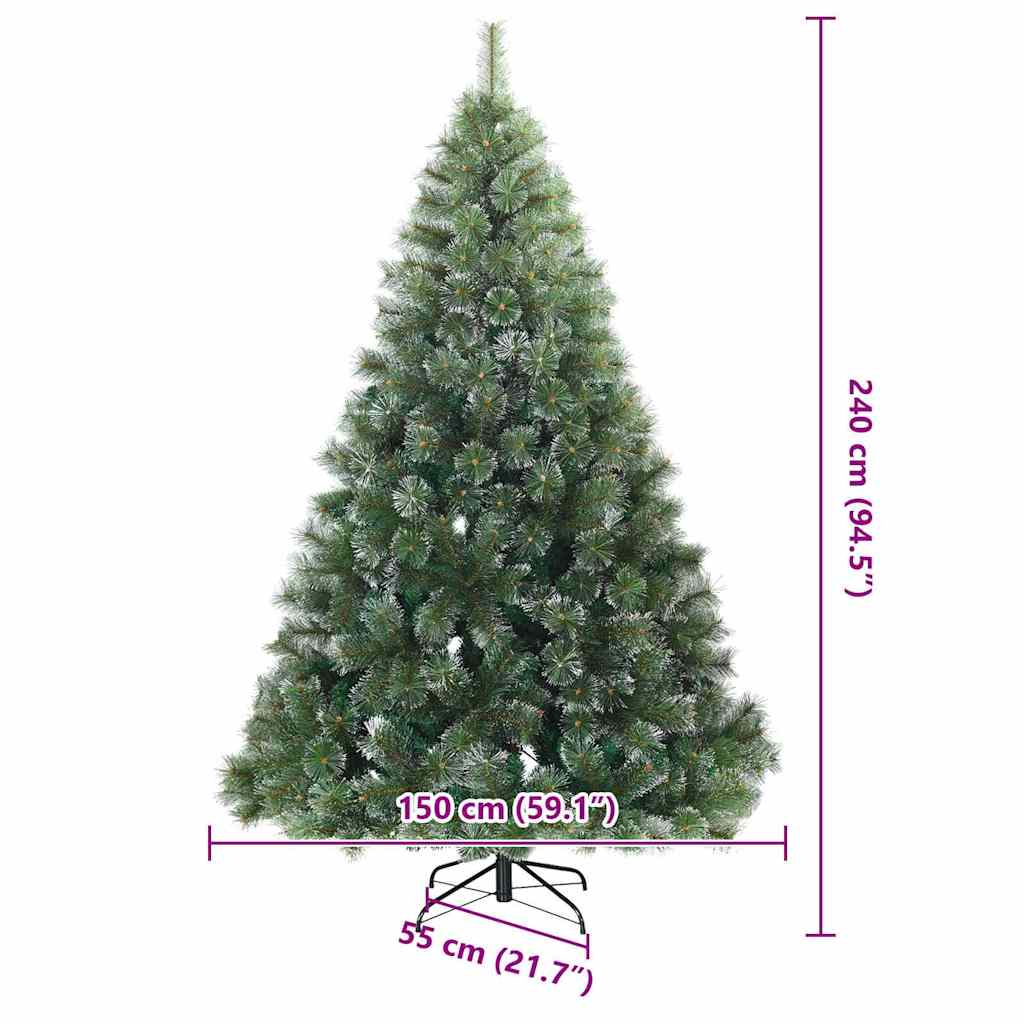 Künstlicher klappbarer Weihnachtsbaum Grün 120 cm PVC, Stahl