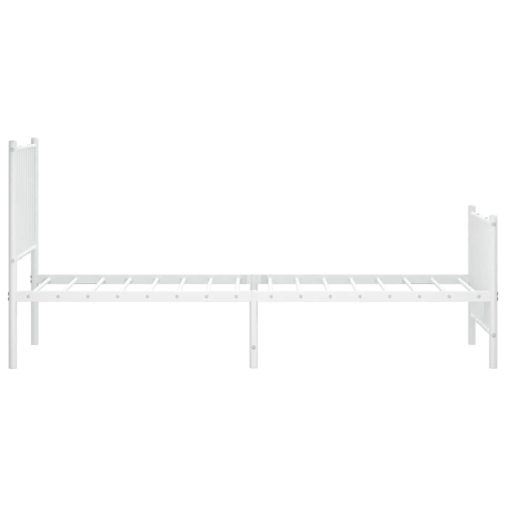 Bettgestell Metall Schwarz 75x190 cm