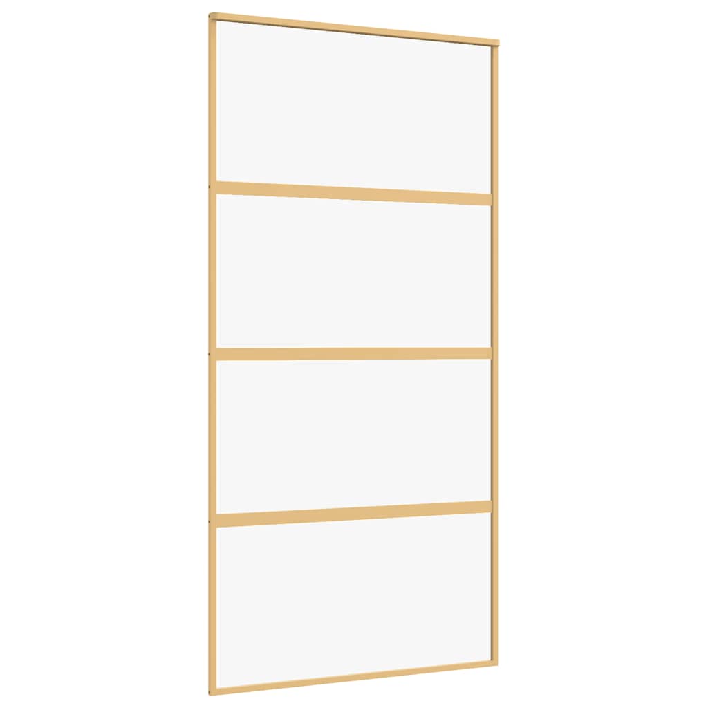 Schiebetür Aluminium und ESG Glas 90x205 cm Schwarz