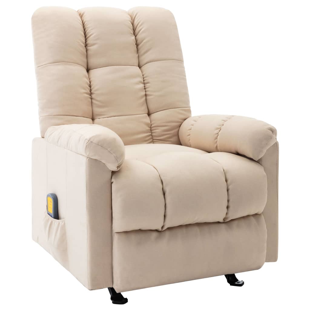 Massagesessel Hellgrau Stoff