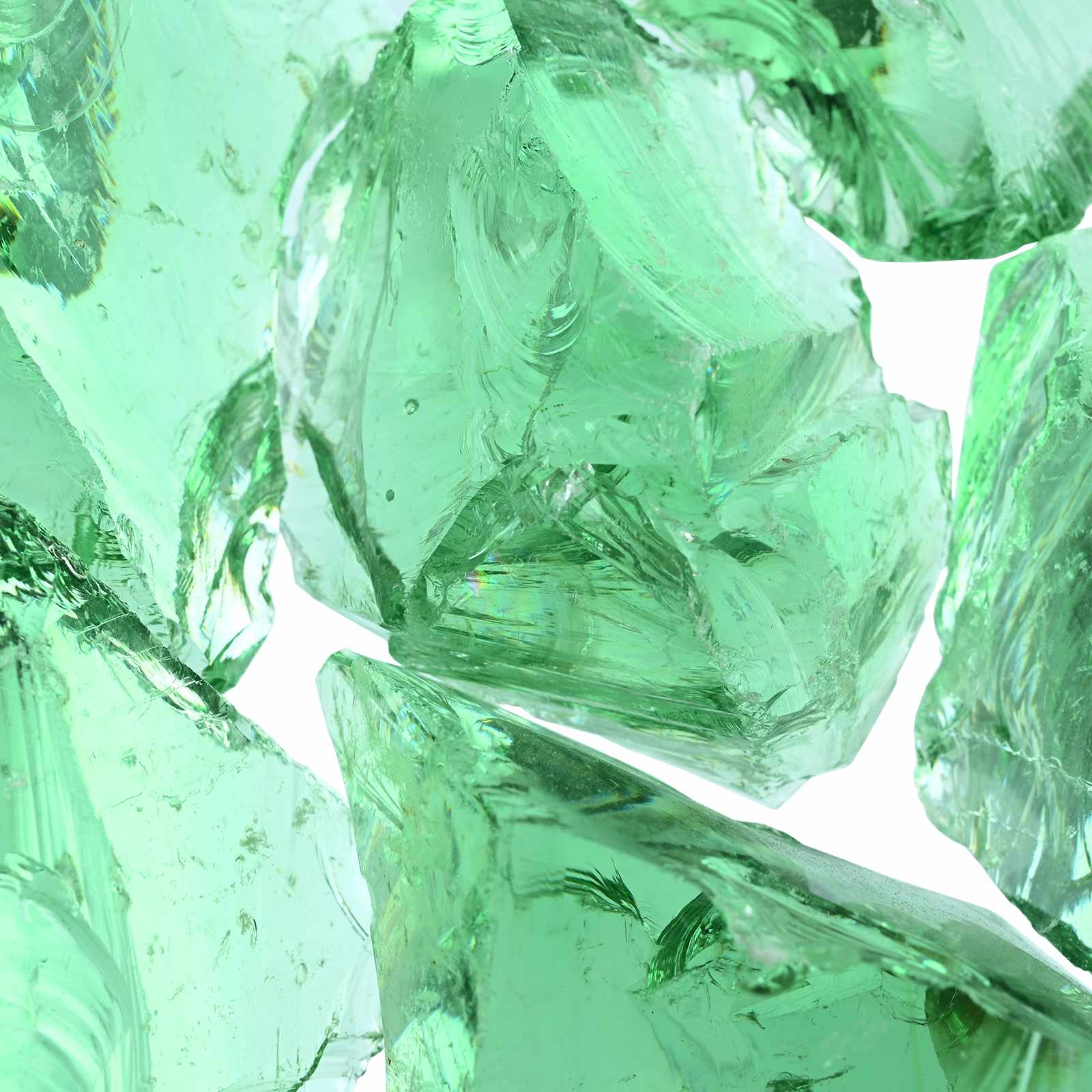 Gabionensteine aus Glas Grün 60-120 mm 25 kg