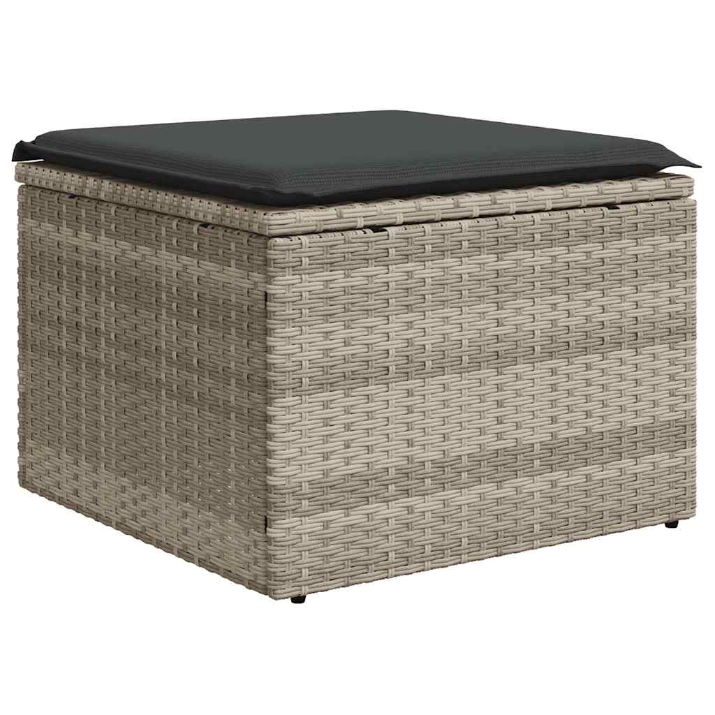5-tlg. Garten-Sofagarnitur mit Kissen Schwarz Poly Rattan