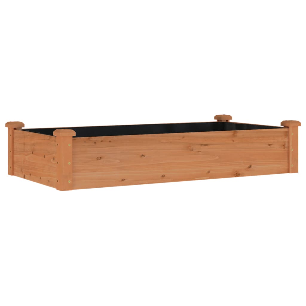 Hochbeet mit Einsatz Grau 120x45x25 cm Massivholz Tanne