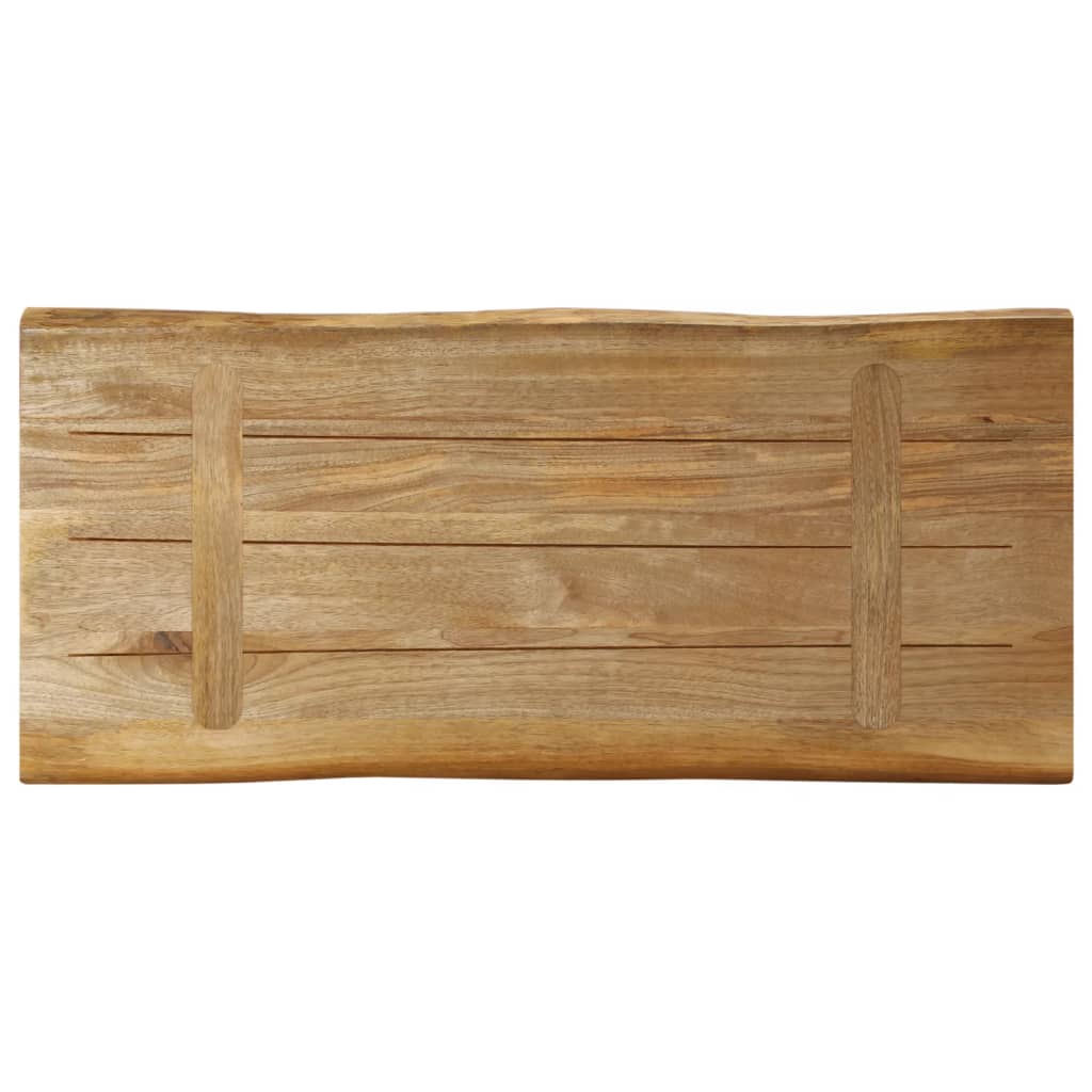 Tischplatte 40x40x2,5 cm Rechteckig Massivholz Akazie Baumkante