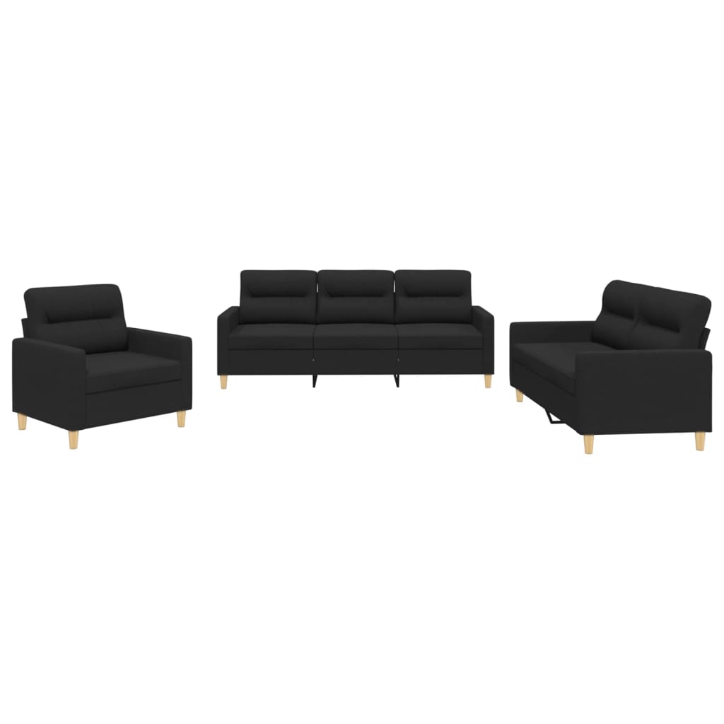4-tlg. Sofagarnitur mit Kissen Taupe Stoff