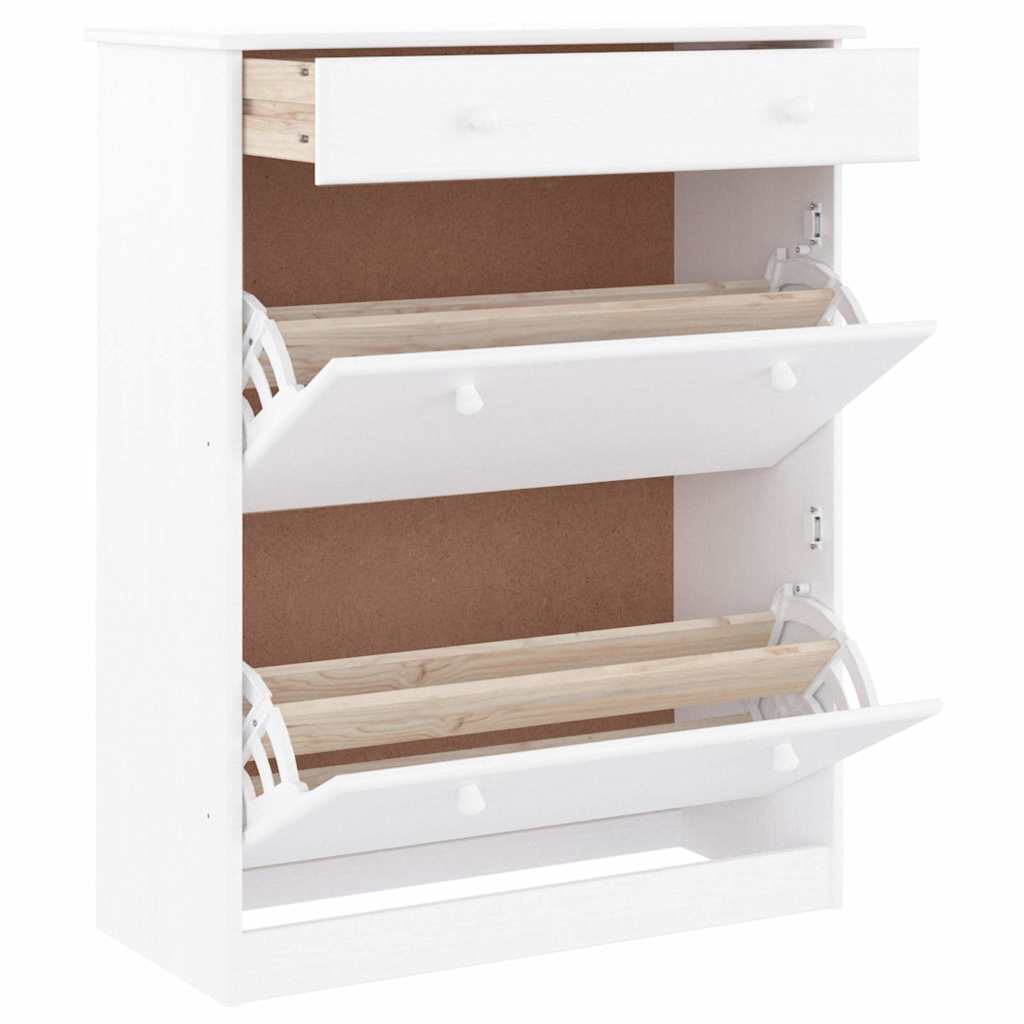 Schuhschrank ALTA 77x35x96 cm Massivholz Kiefer