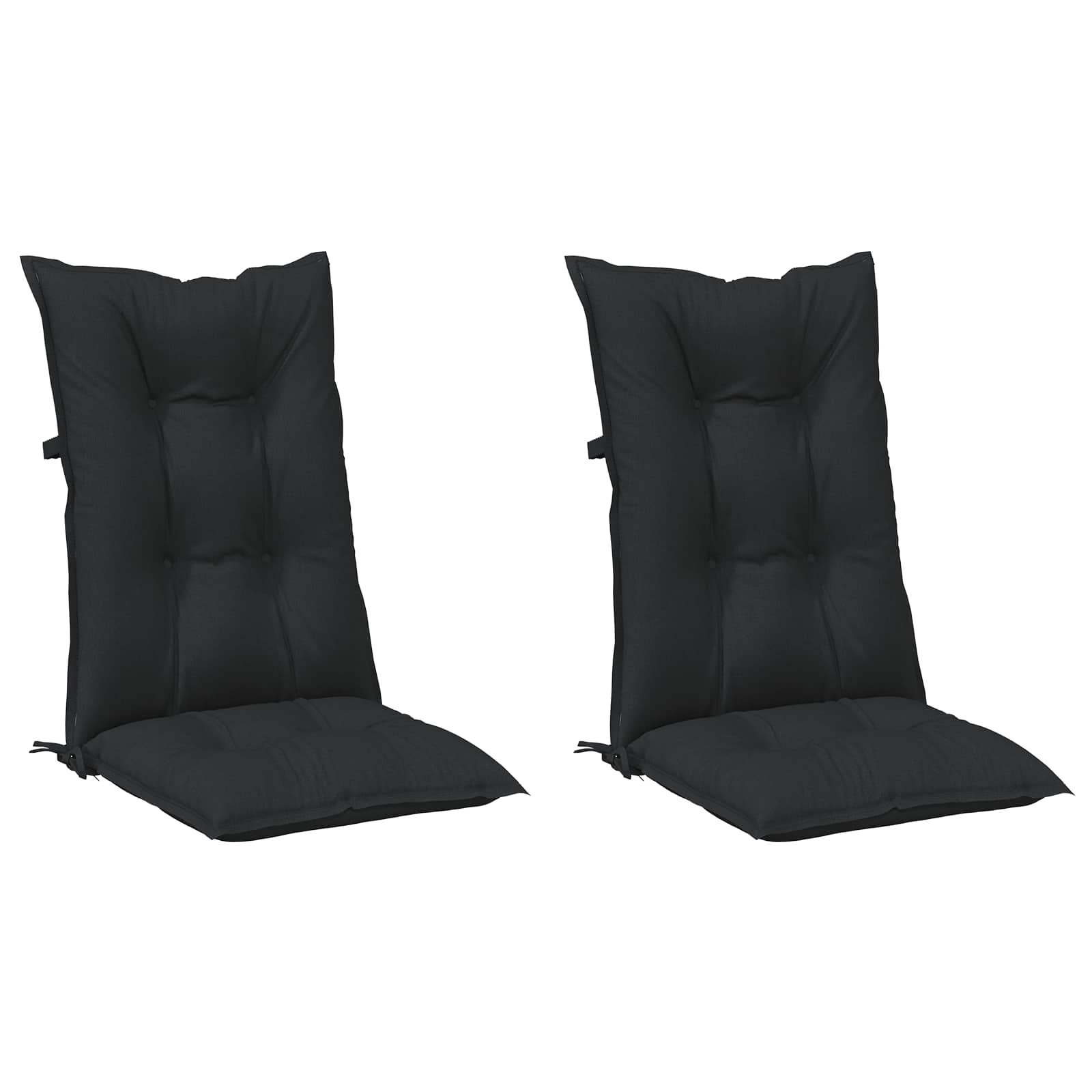 Hochlehner-Auflagen 2 Stk. Melange Anthrazit 120x50x7cm Stoff
