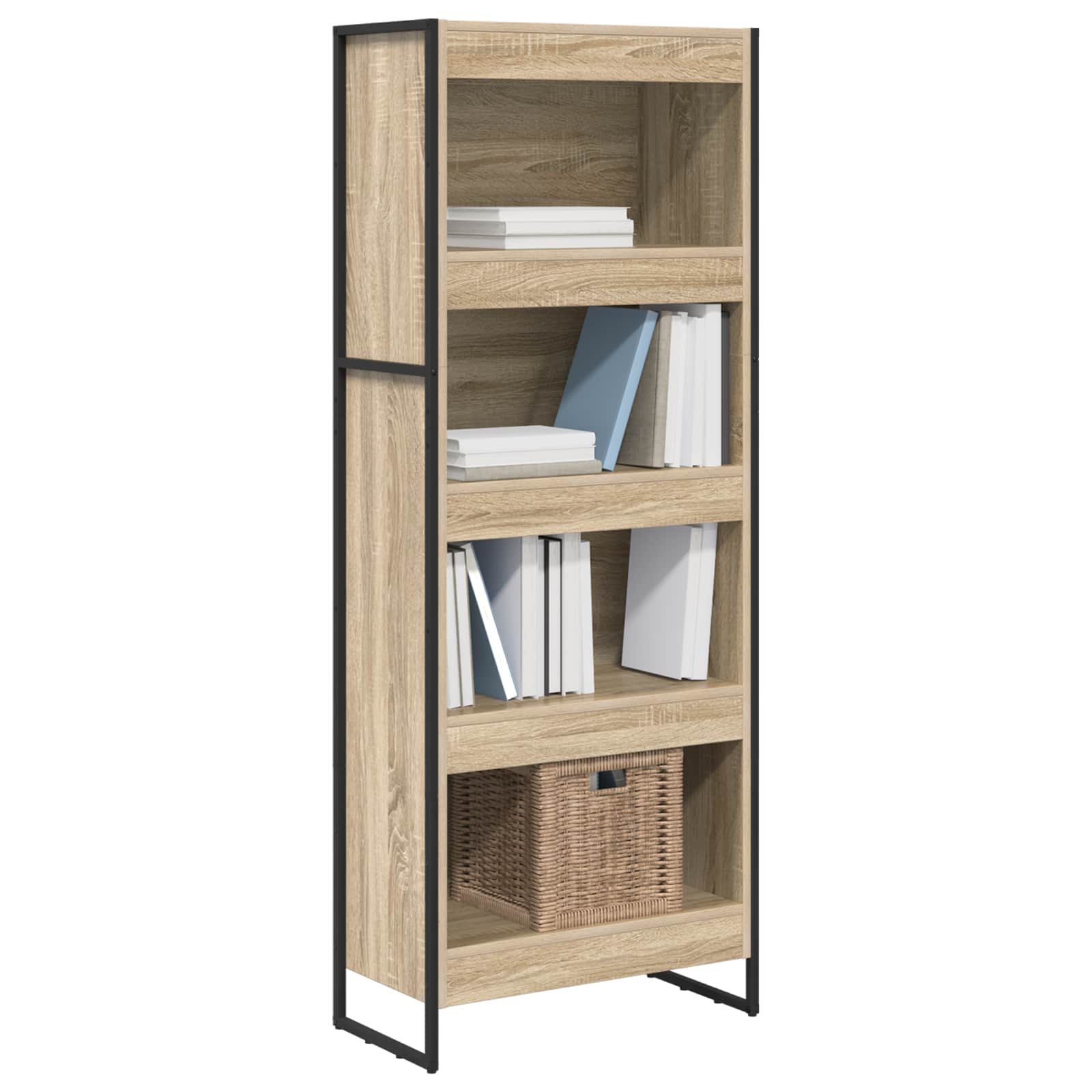 Bücherregal 2 pcs Schwarz Eichen-Optik 60 x 30 x 189,5 cm