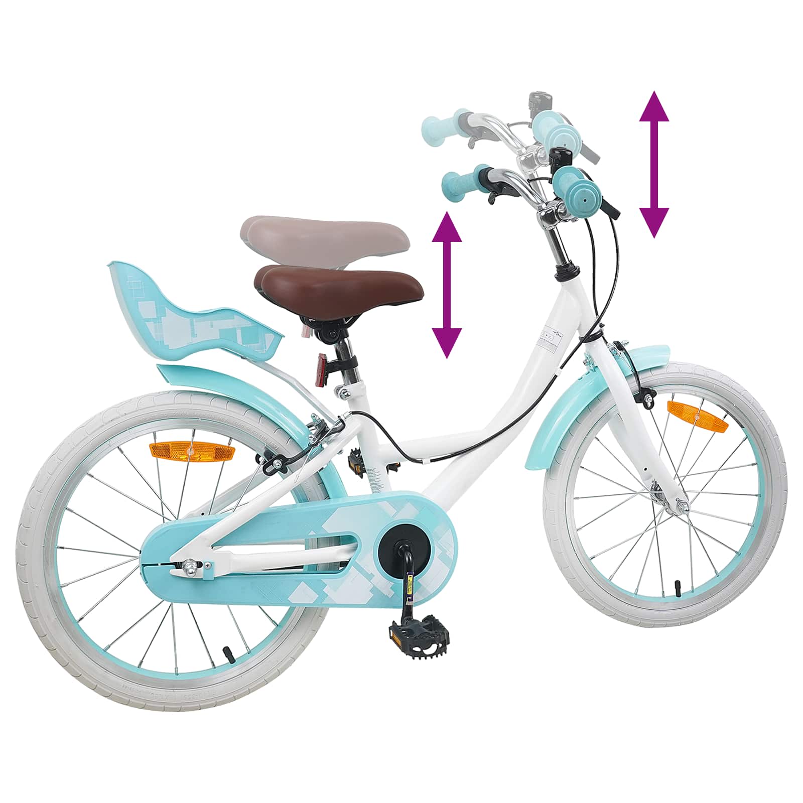 Kinderfahrrad 12 Zoll für 2-4 Jahre alt Hellrosa
