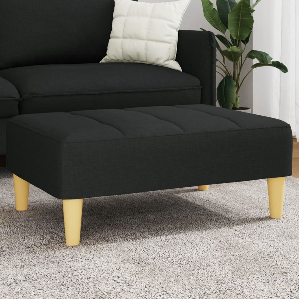 Fußhocker Hellgrau 77x55x31 cm Stoff