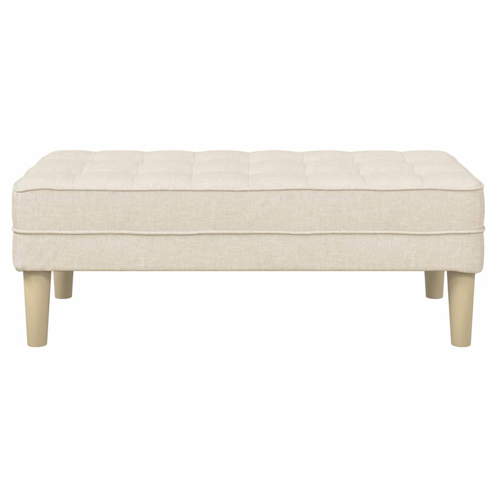 Bank mit Kissen Hellgrau 113 x 57 x 39 cm Stoff