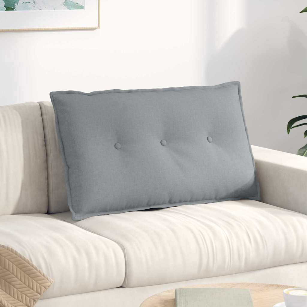 Rückenkissen Hellgrau 50 x 19 x 45 cm Stoff