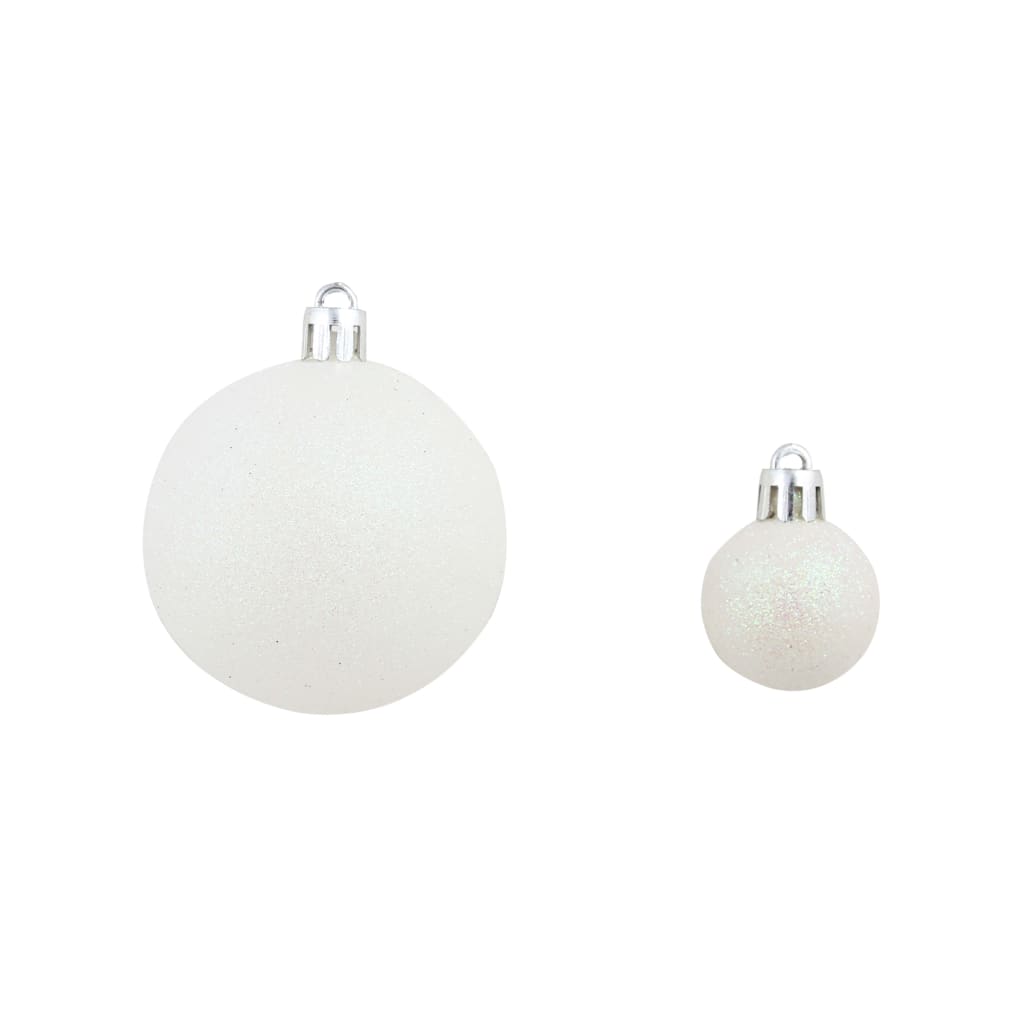 100-tlg. Weihnachtskugel-Set Weiß