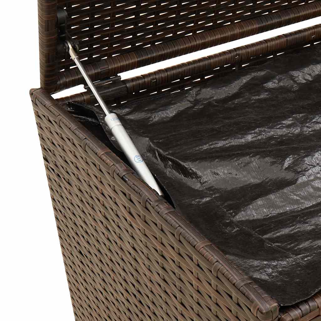 Gartentruhe Schwarz 283L Poly Rattan