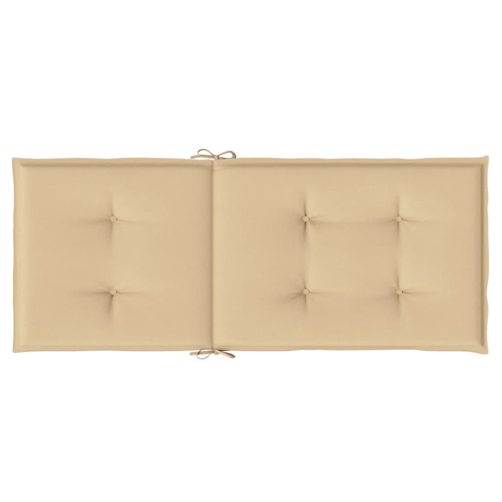 Hochlehner-Auflagen 2 Stk. Melange Anthrazit 120x50x7cm Stoff