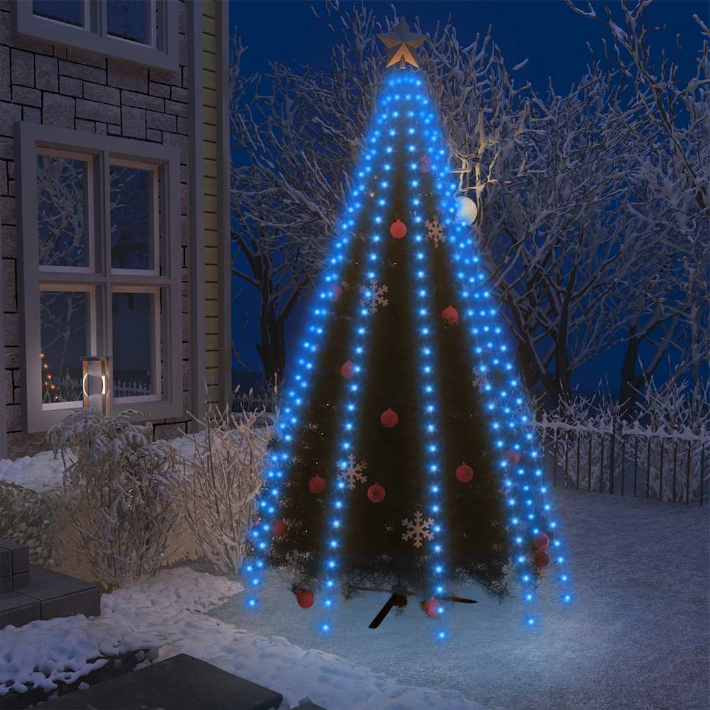Weihnachtsbaum-Lichternetz mit 180 LEDs Kaltweiß 180 cm