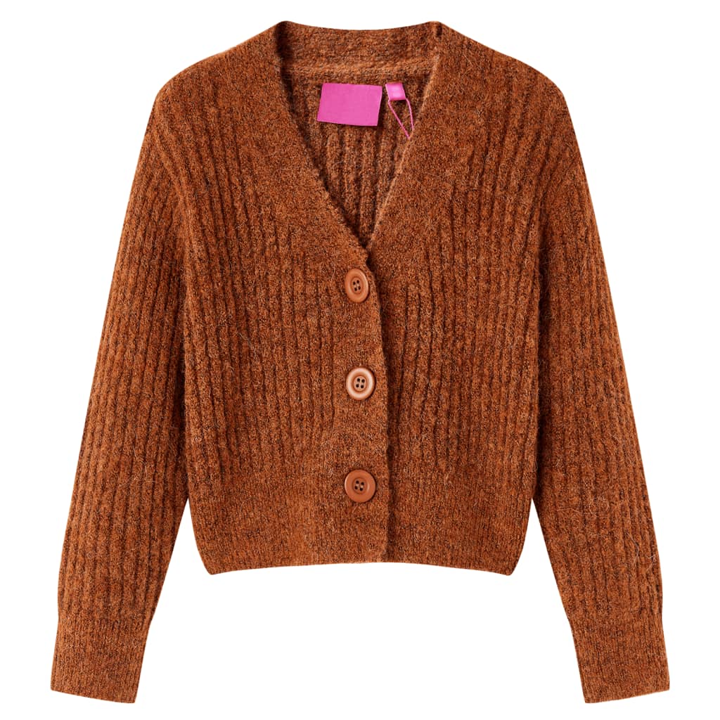 Kinder-Strickjacke Marineblau 140