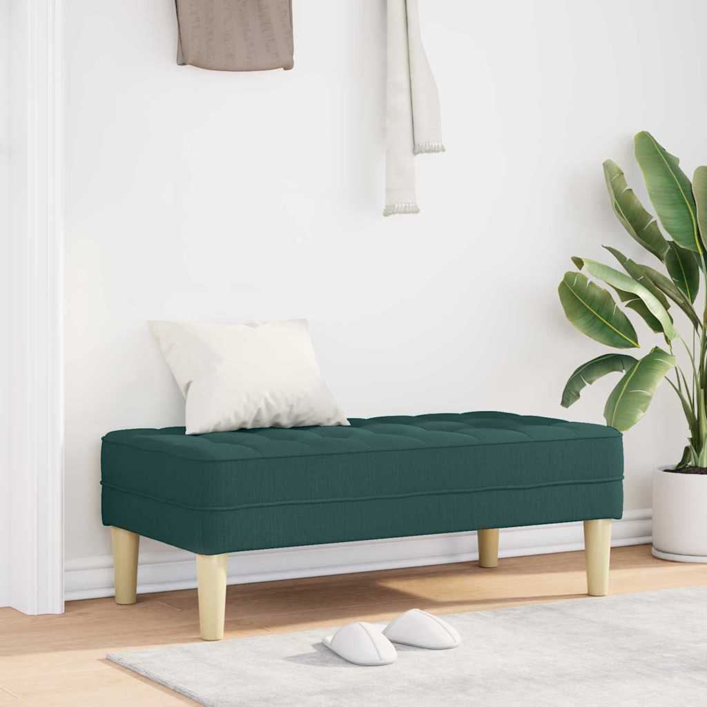 Bank mit Kissen Hellgrau 113 x 57 x 39 cm Stoff