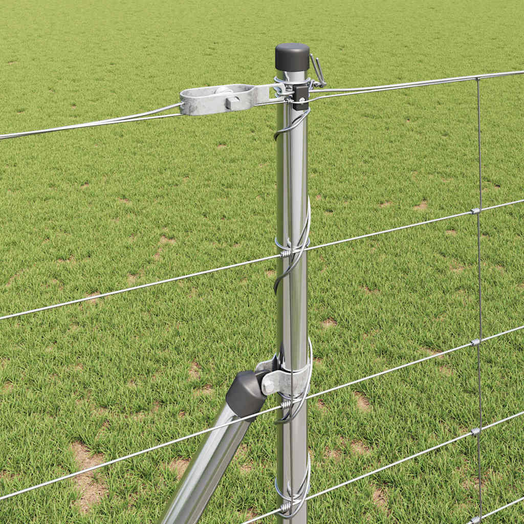 Ground Fix Geschweißter Drahtzaun 25 x 0,8 m Silber Netz