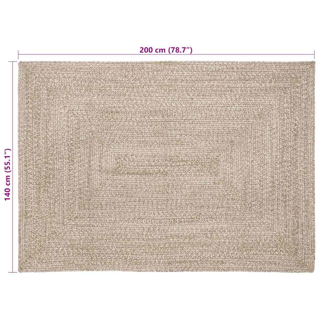 Bereichsteppiche Natürlich und Weiß 60 x 110 cm Jute