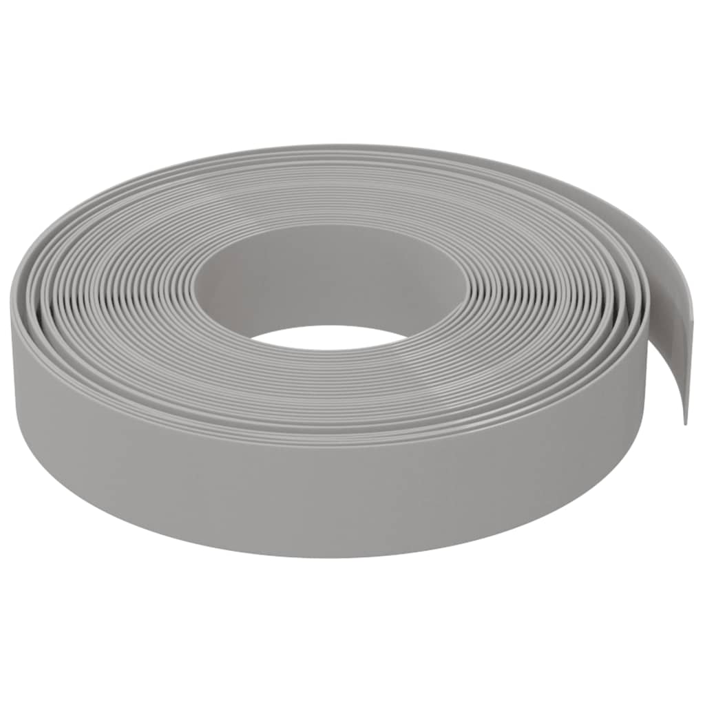 Gartenumrandung 25 m 10 cm PE Grau