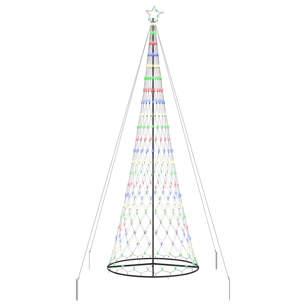 LED-Weihnachtsbaum mit 230 LEDs Mehrfarbig 184,5 cm Metall