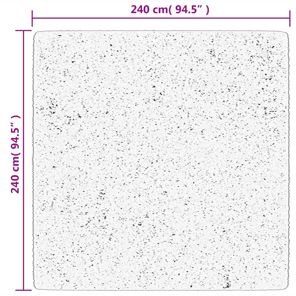 Teppich OVIEDO Kurzflor Anthrazit 120x120 cm