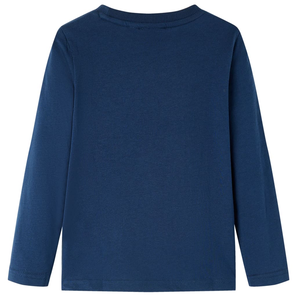 Kinder-Langarmshirt Marineblau 116