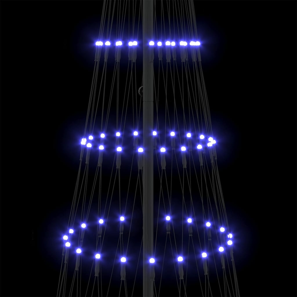 LED-Weihnachtsbaum mit 230 LEDs Mehrfarbig 184,5 cm Metall