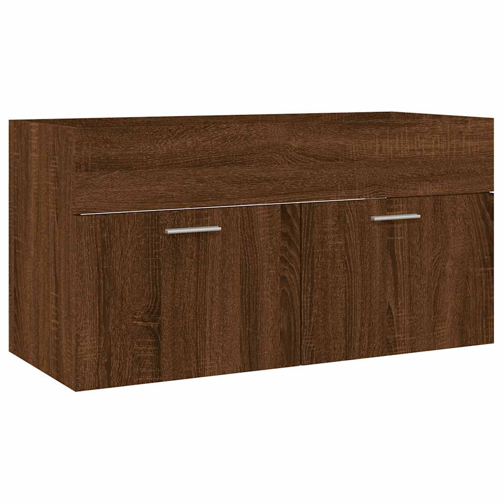 2-tlg. Badmöbel-Set Weiß Holzwerkstoff