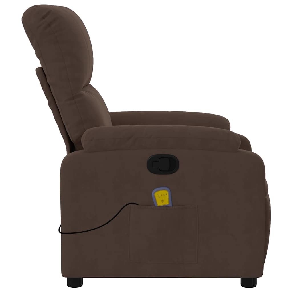 Relaxsessel Elektrisch Braun Mikrofasergewebe