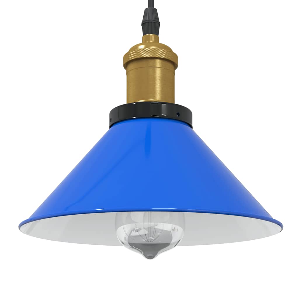 Pendelleuchte Höhenverstellbar E27 Schwarz Glänzend Ø 22 cm