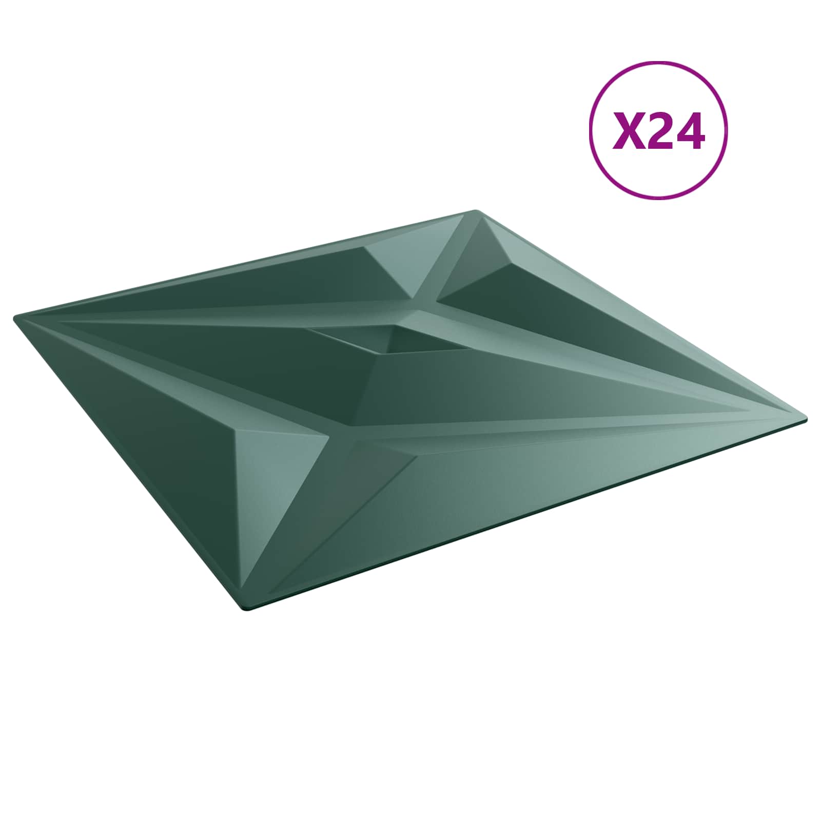 Wandpaneele 12 pcs Diamant Weiß 50 x 50 cm XPS Schaum