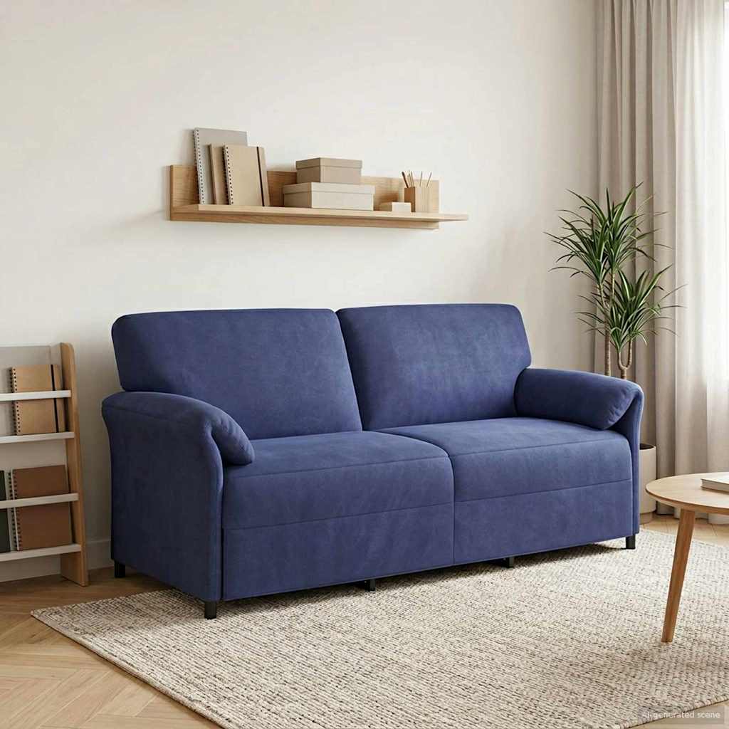 1-Sitzer Sofa Hellgrau 88 x 83 x 95 cm Samt