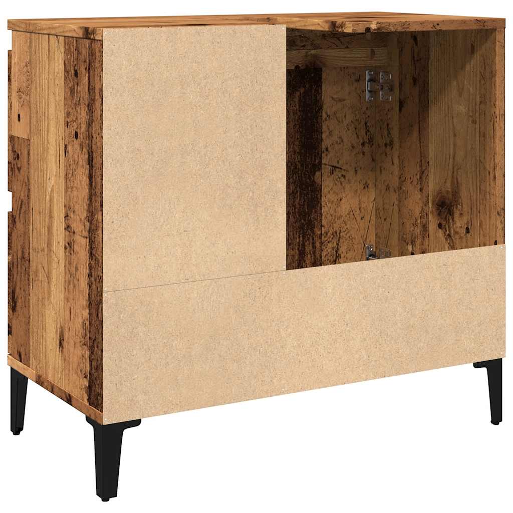 Badschrank Weiß 65x33x60 cm Holzwerkstoff