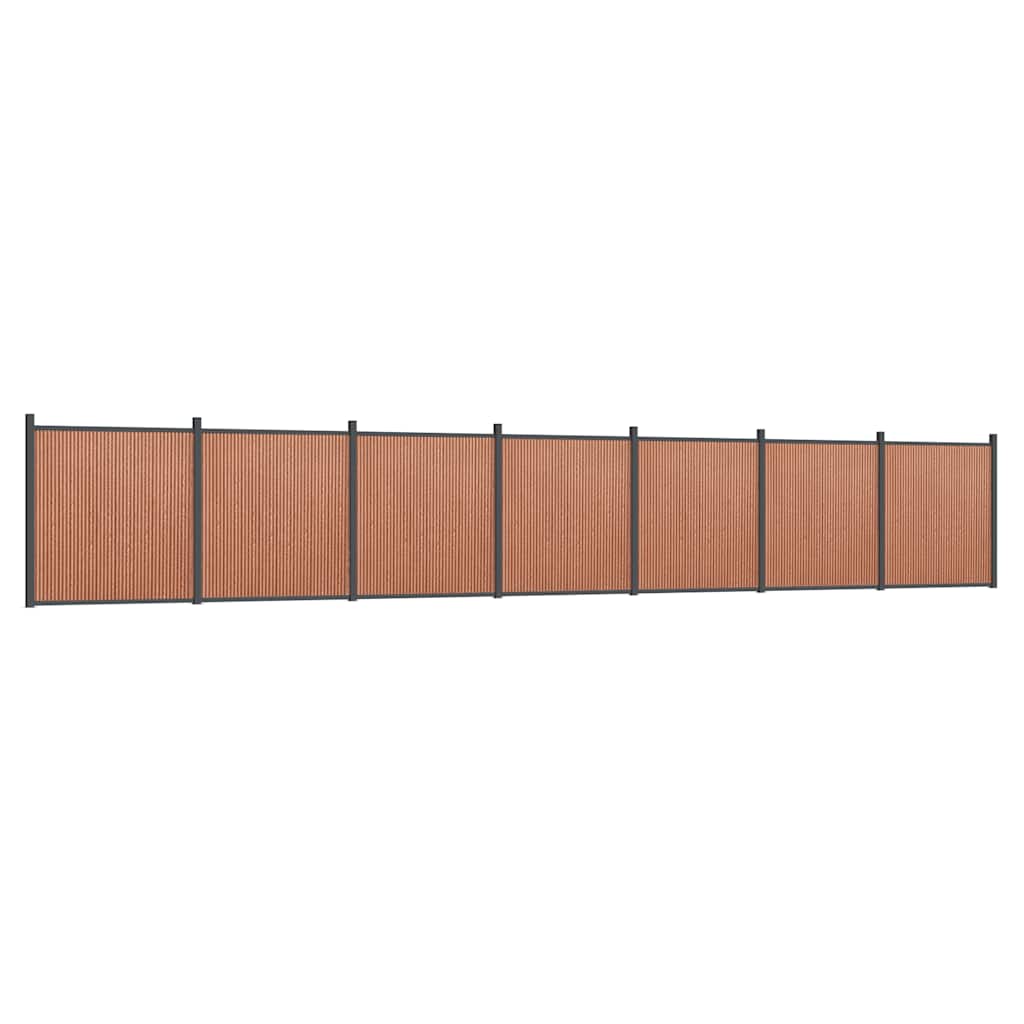 Zaunelement Grau 353x186 cm WPC